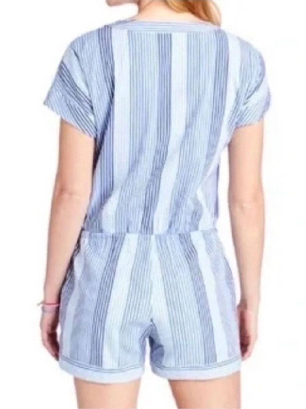Vineyard Vines Blue and White Striped Romper - Picture 3 of 13